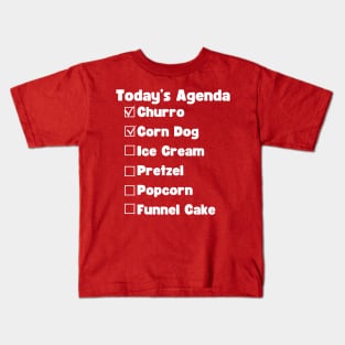 Lispe Today's Agenda Amusement Park & Festival Foods Kids T-Shirt